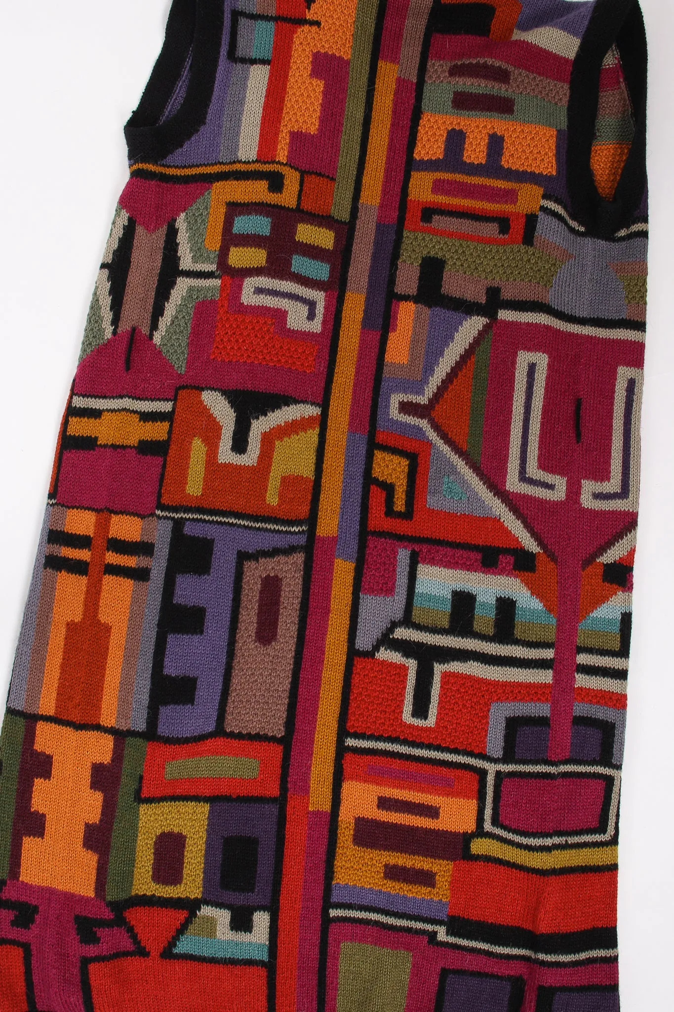 Long Knit Sweater Duster Vest
