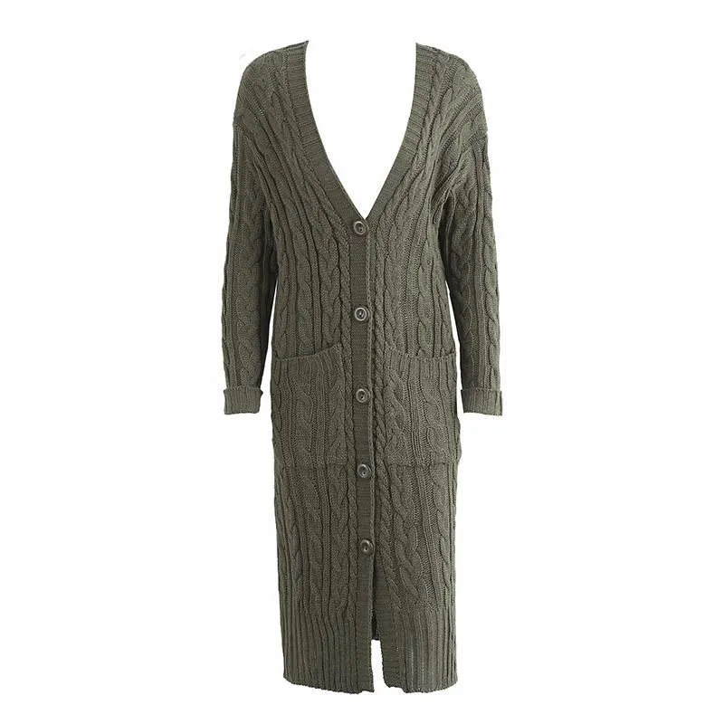 Long Sleeve  Open Front Loose Fit Cardigan