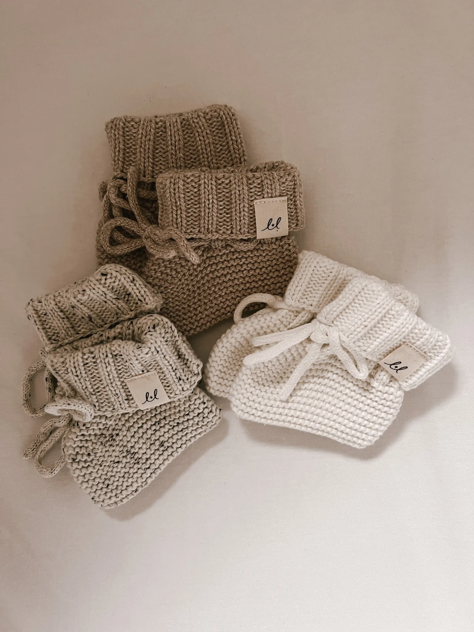 Luna   Luca Organic Booties - White