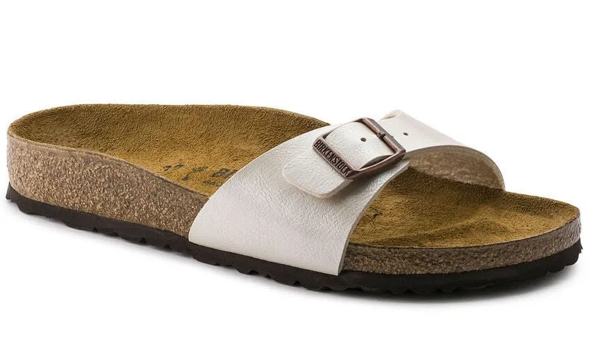 'Madrid BS' women's slide sandal - pearl white