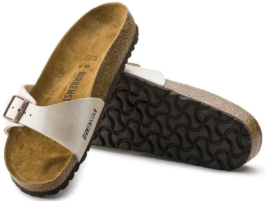 'Madrid BS' women's slide sandal - pearl white