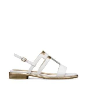 Marco Tozzi Flat Sandal White Comb