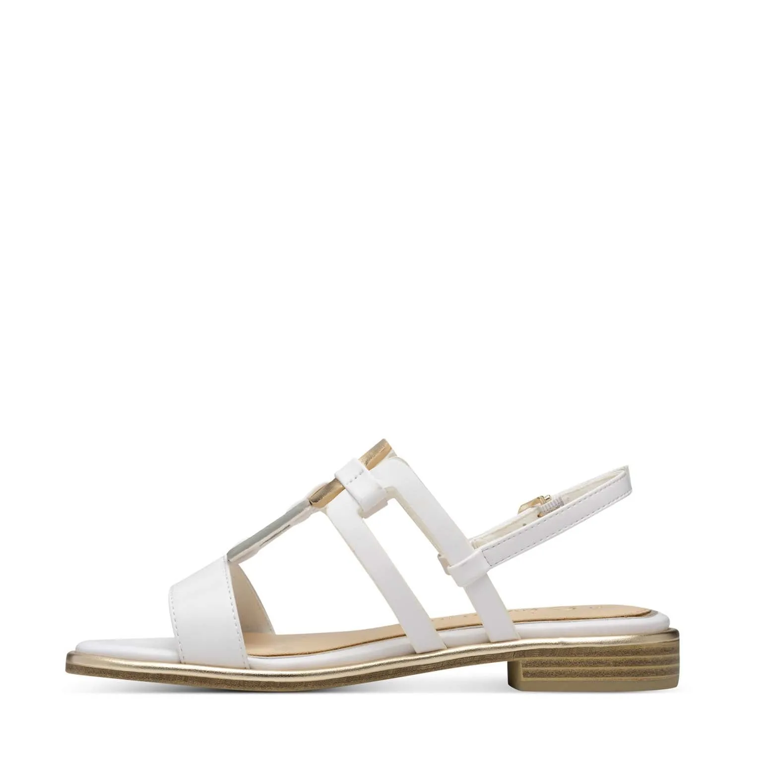 Marco Tozzi Flat Sandal White Comb
