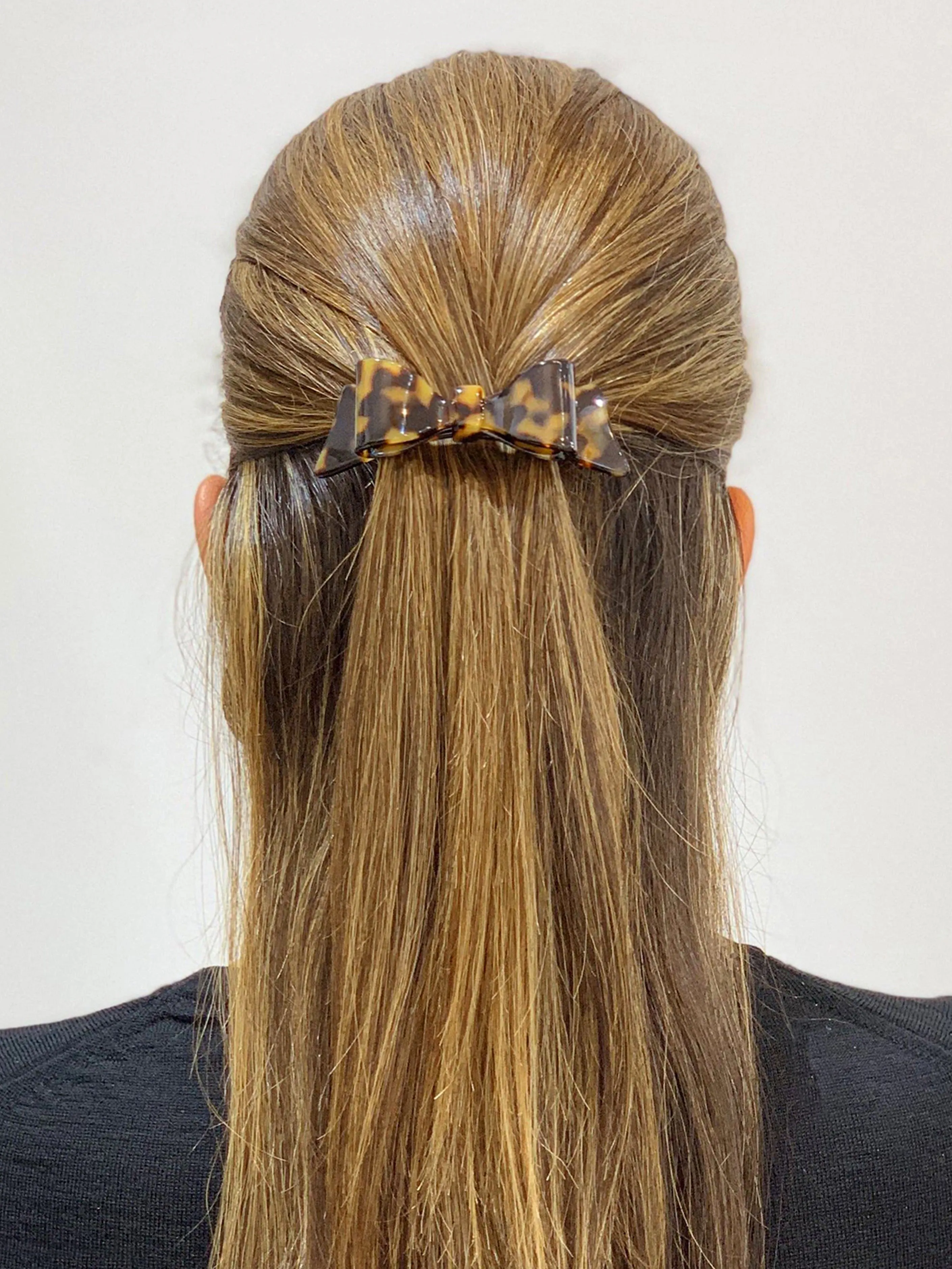 Marielle Double Small Pink Bow Hair Clip