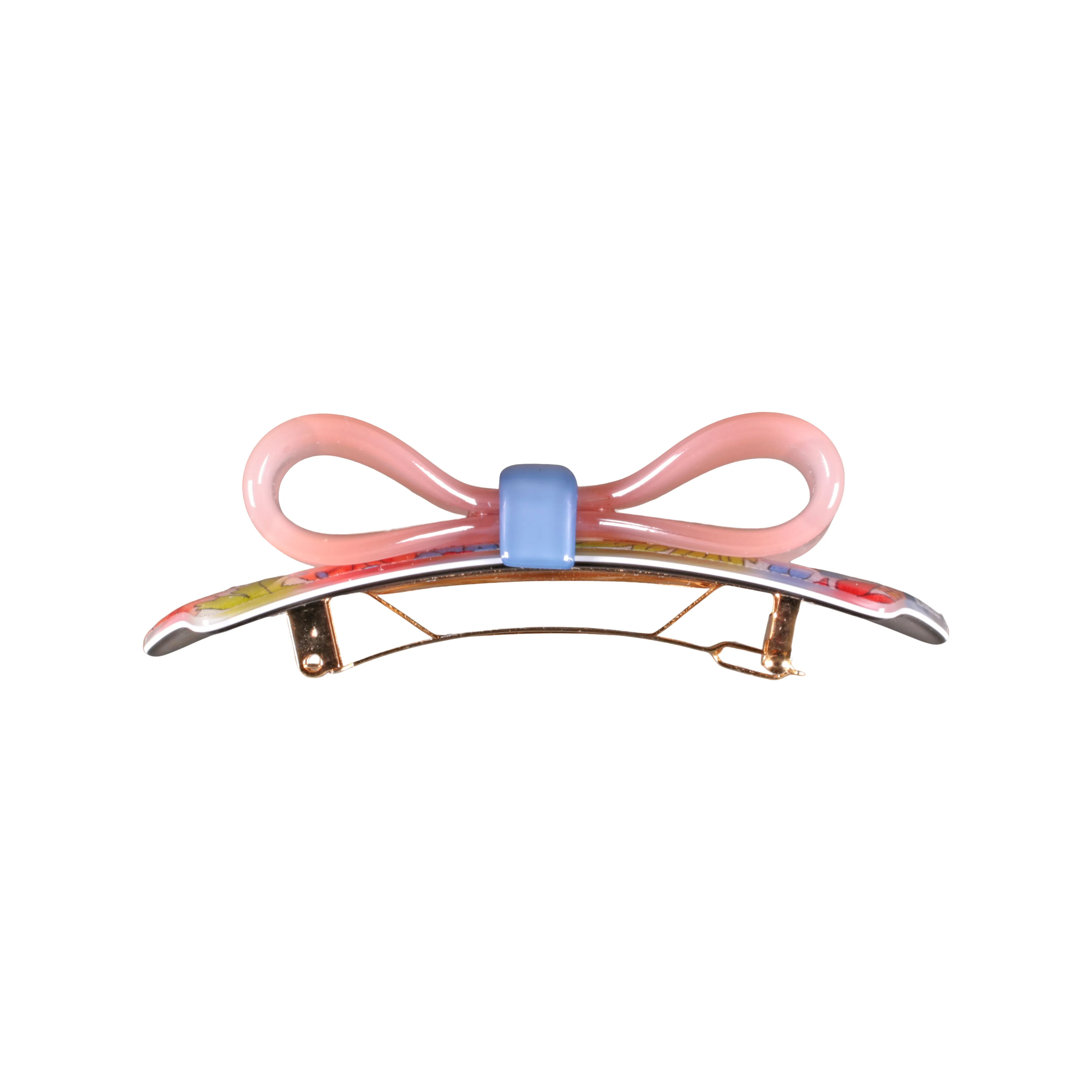 Marielle Double Small Pink Bow Hair Clip