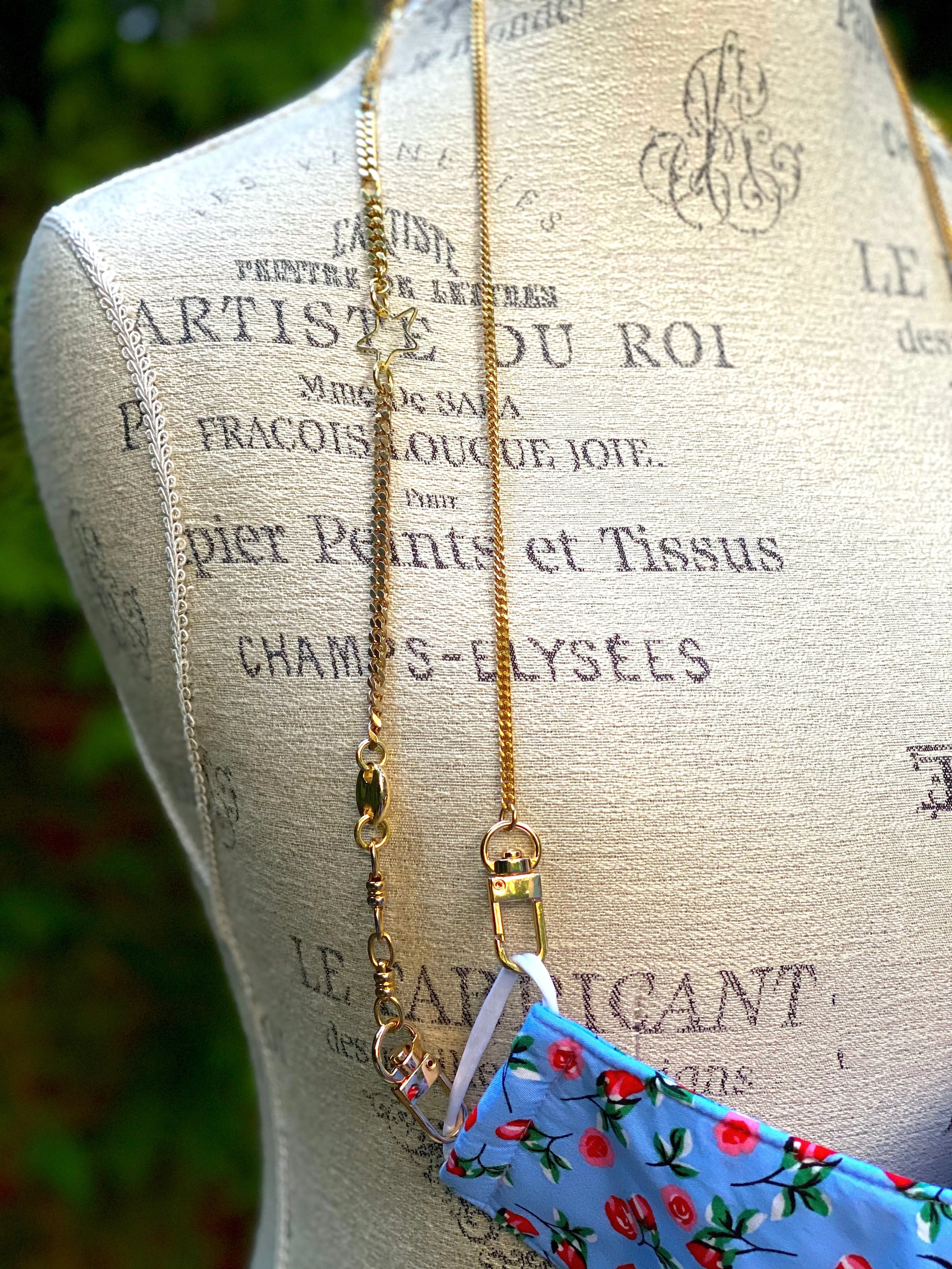 Mask Link Chain- Gold