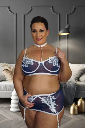Mesh Applique Bra Set