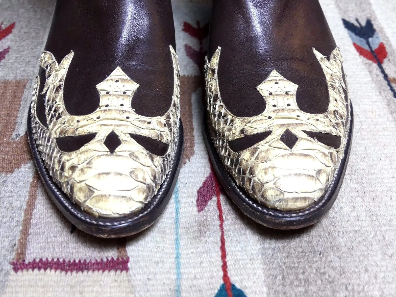 Mint Vintage Python Leather 10.5 Boots