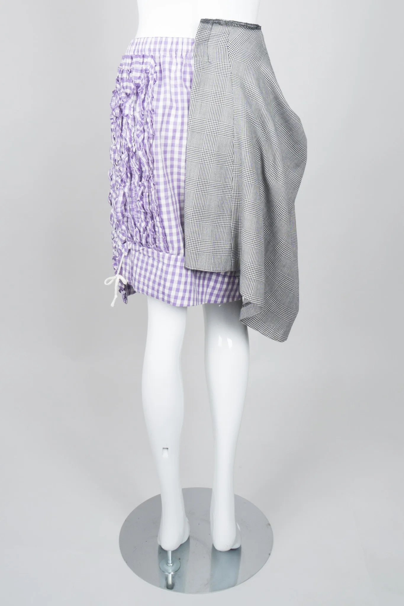 Mixed Media Gingham Skirt