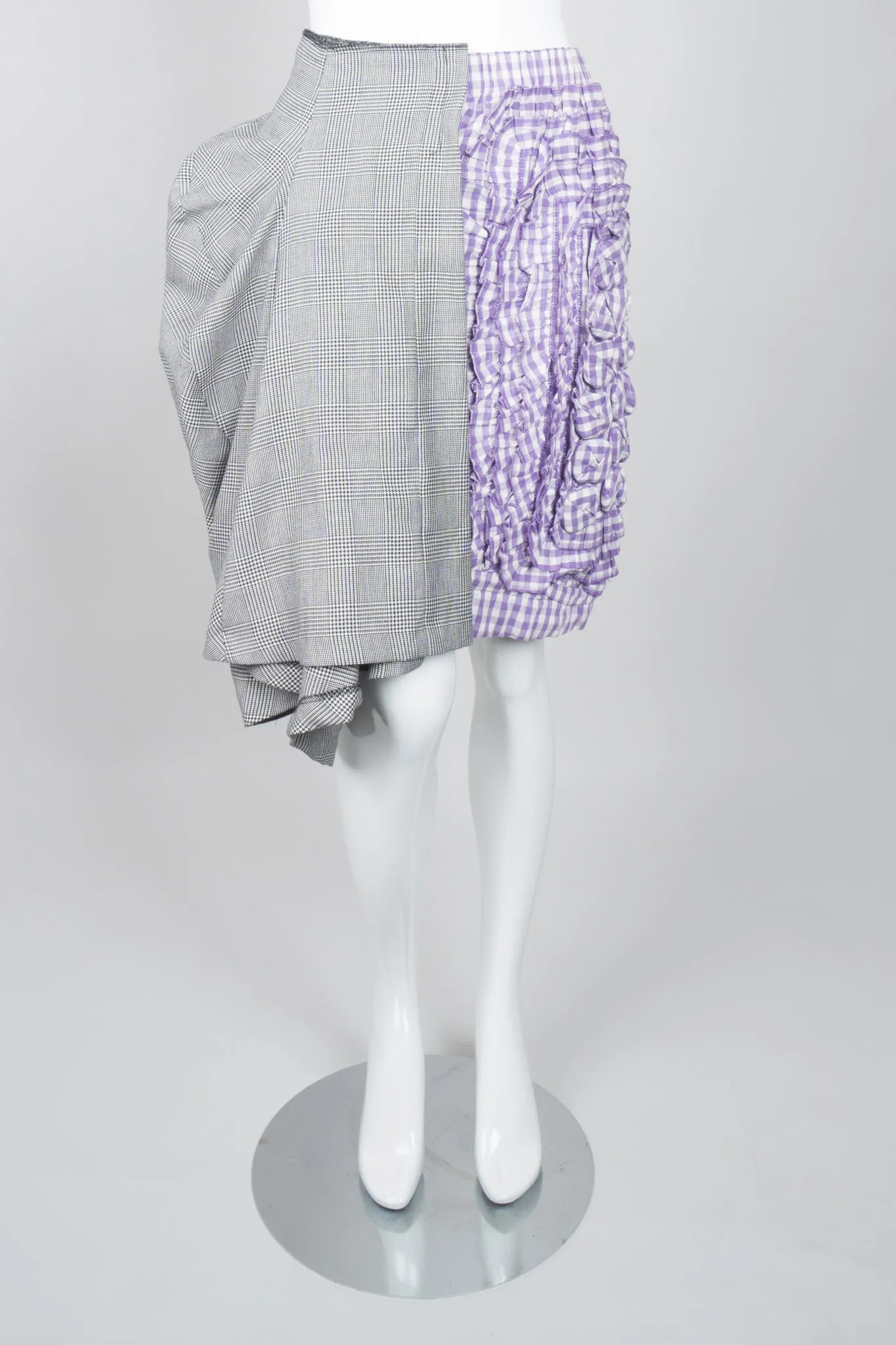 Mixed Media Gingham Skirt
