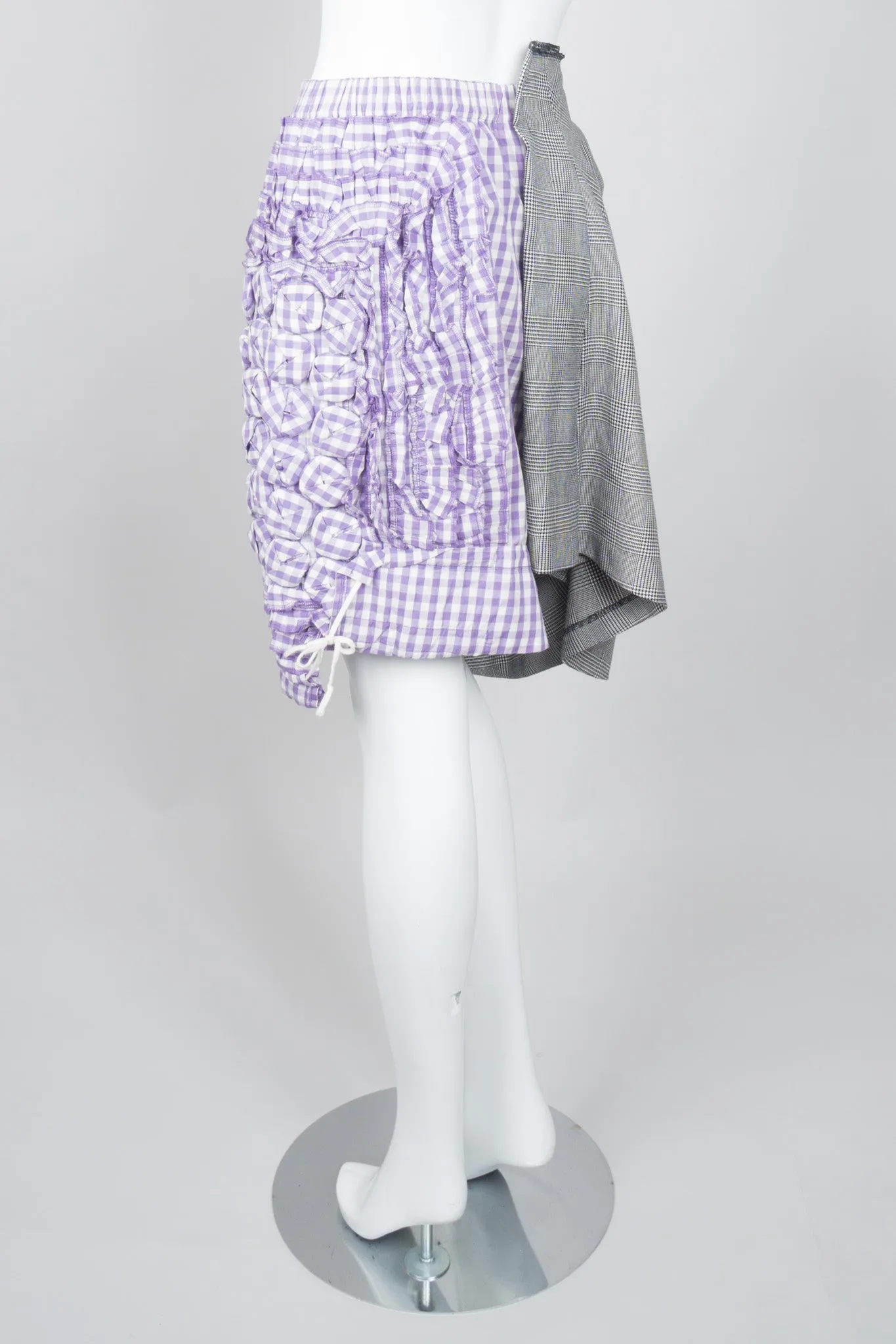 Mixed Media Gingham Skirt