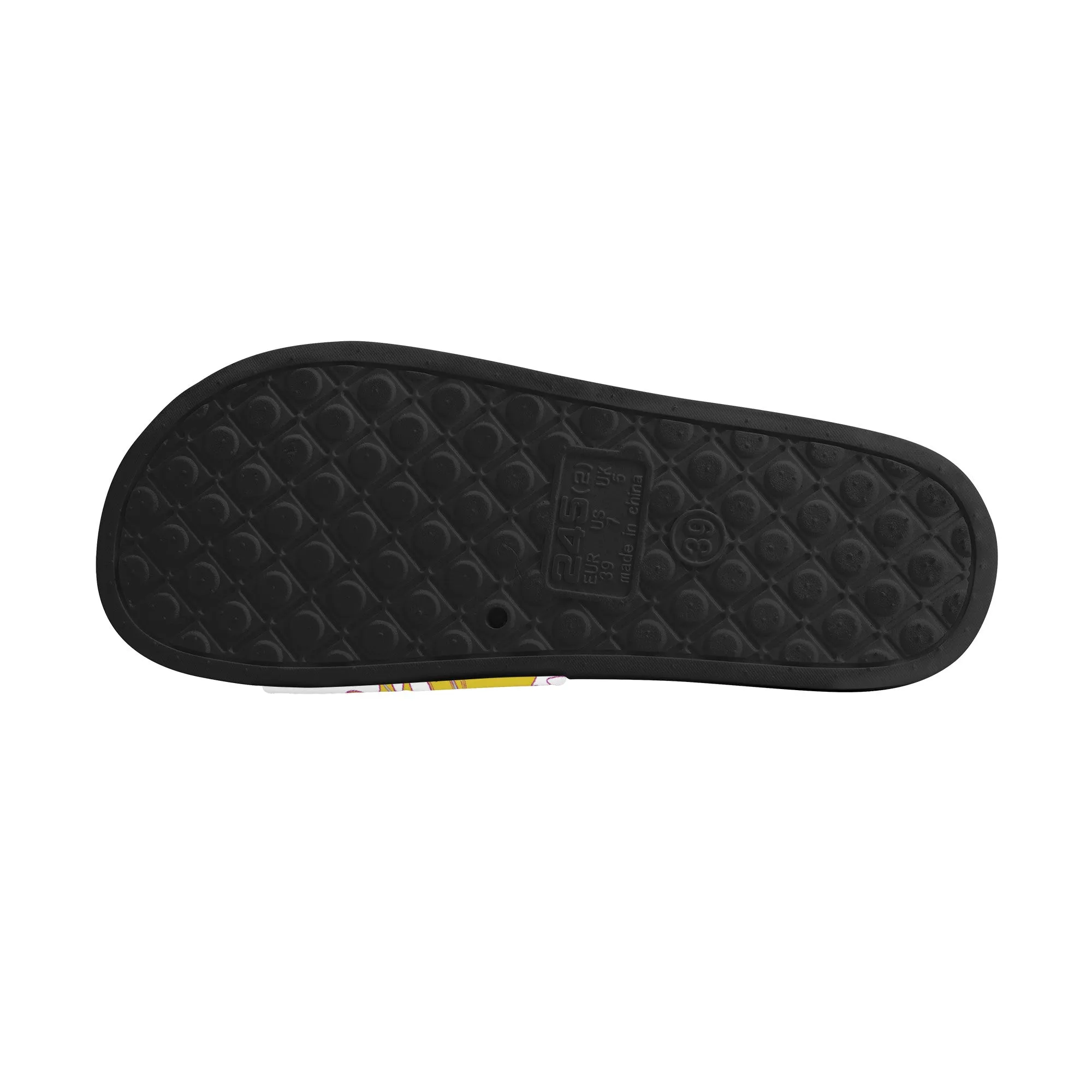 Monstera Slide Sandals - Black