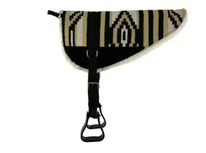Navajo bareback saddle pad with Kodel fleece bottom and suede wear leathers