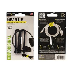 Nite Ize Gear Tie 6inch 2 Pack