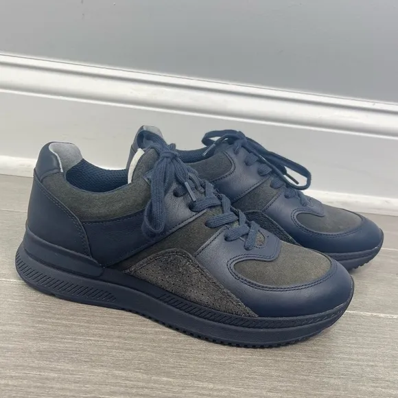 NWOB Everlane The Trainer in Navy Gray Brand New Leather Suede Sneaker Men’s 6