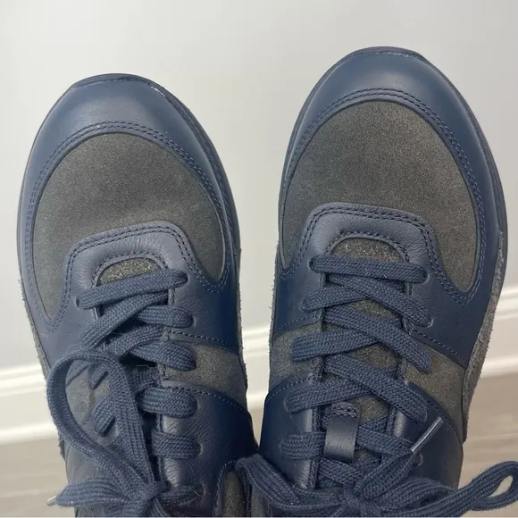 NWOB Everlane The Trainer in Navy Gray Brand New Leather Suede Sneaker Men’s 6