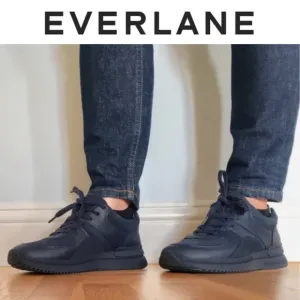 NWOB Everlane The Trainer in Navy Gray Brand New Leather Suede Sneaker Men’s 6