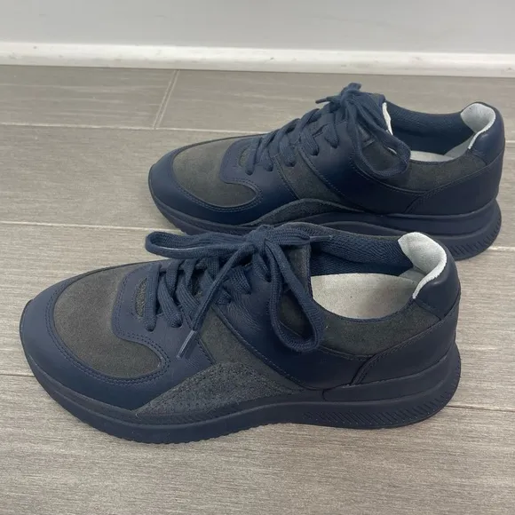 NWOB Everlane The Trainer in Navy Gray Brand New Leather Suede Sneaker Men’s 6