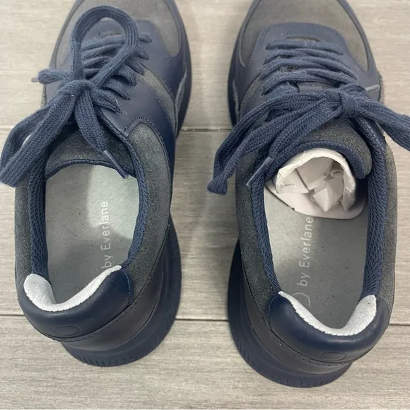 NWOB Everlane The Trainer in Navy Gray Brand New Leather Suede Sneaker Men’s 6