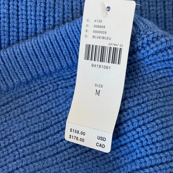NWT Anthropologie Blue Knit Dress Size M