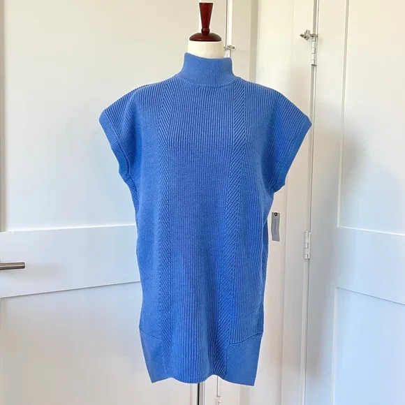 NWT Anthropologie Blue Knit Dress Size M
