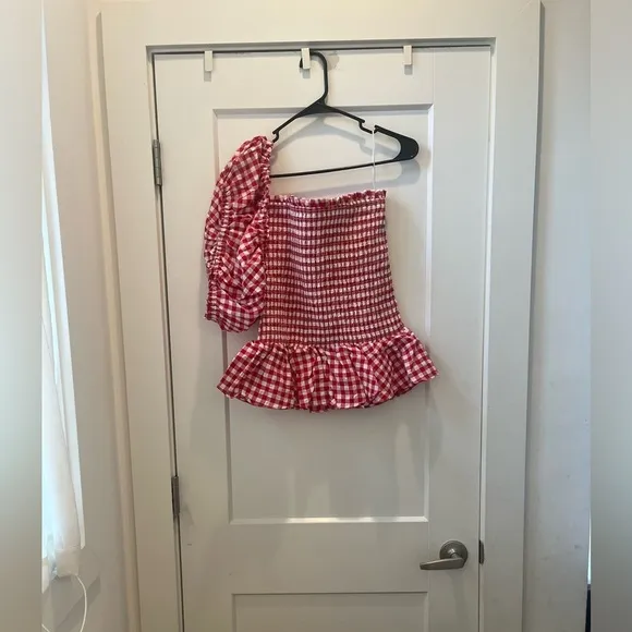 NWT Anthropologie MABLE Gingham Smocked Skirt Set