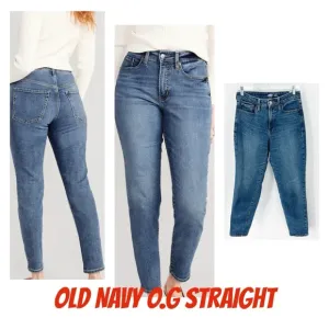 Old Navy O.G straight high rise on trend casual office everyday chic