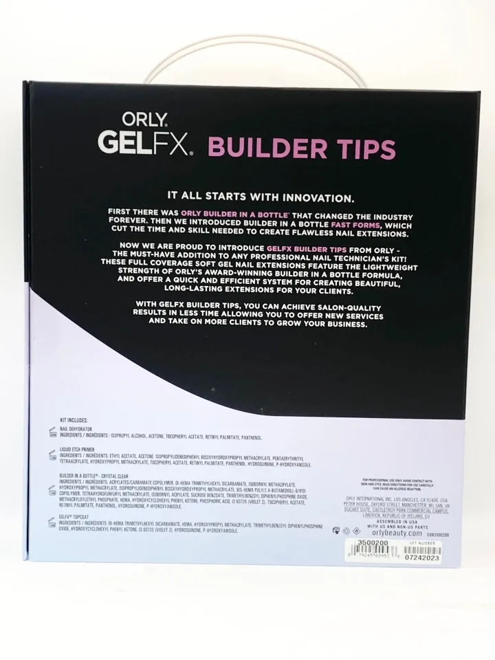 Orly - GELFX - Full Cover Builder Tips Kit - Short Square 555pc