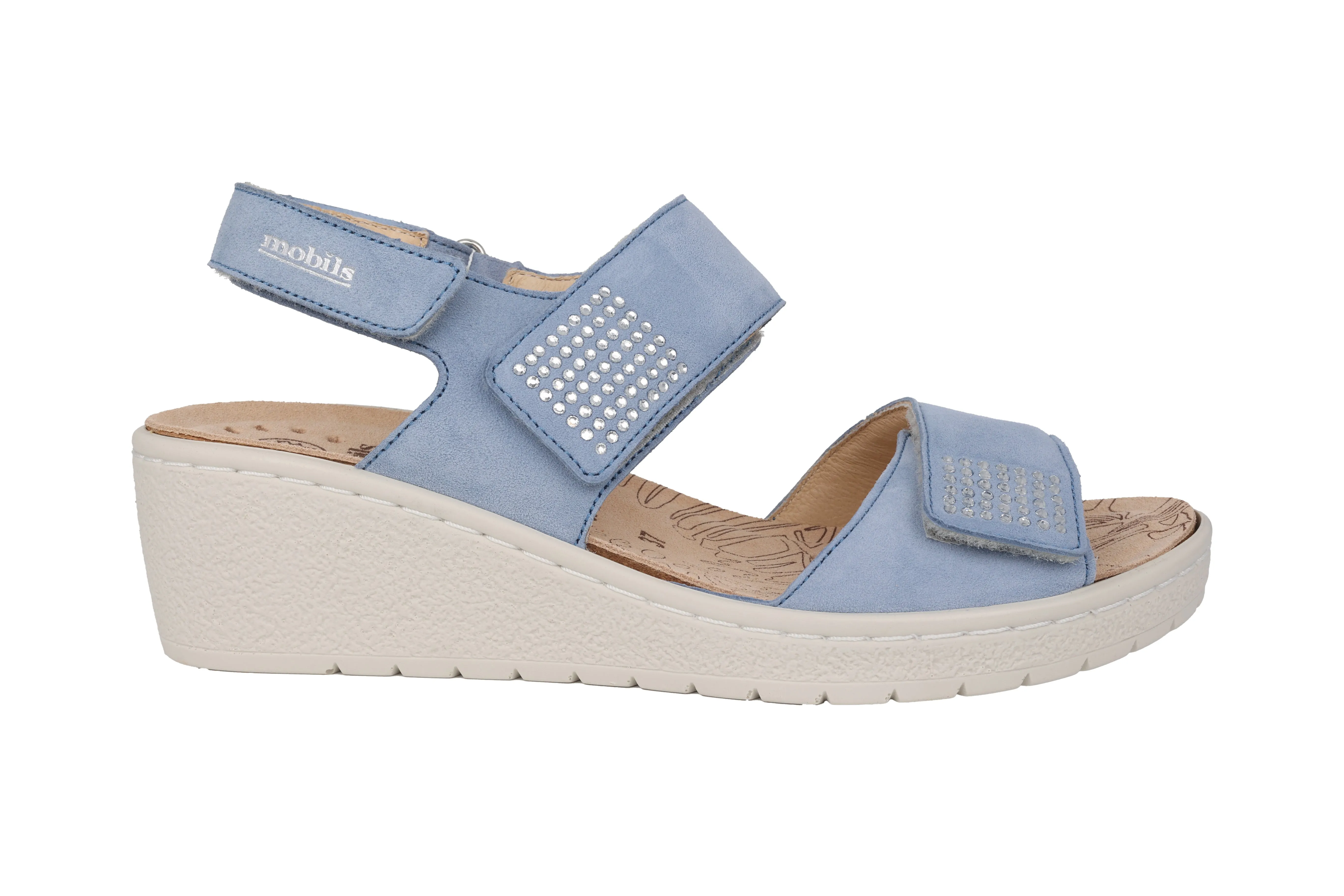 'Pam Spark' women's wide fit (H) sandal - blue