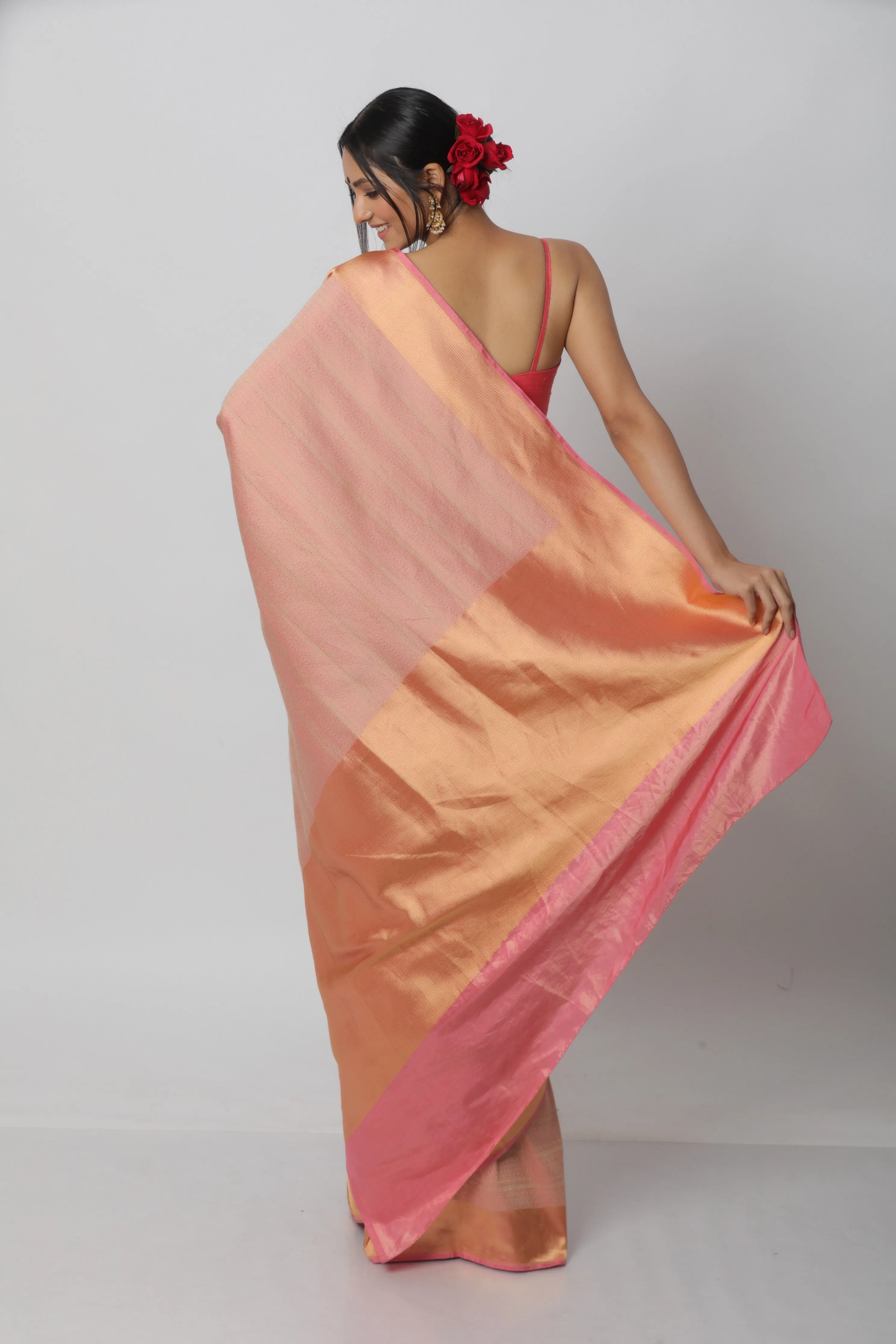 Pink Karwa Benarasi Silk Saree