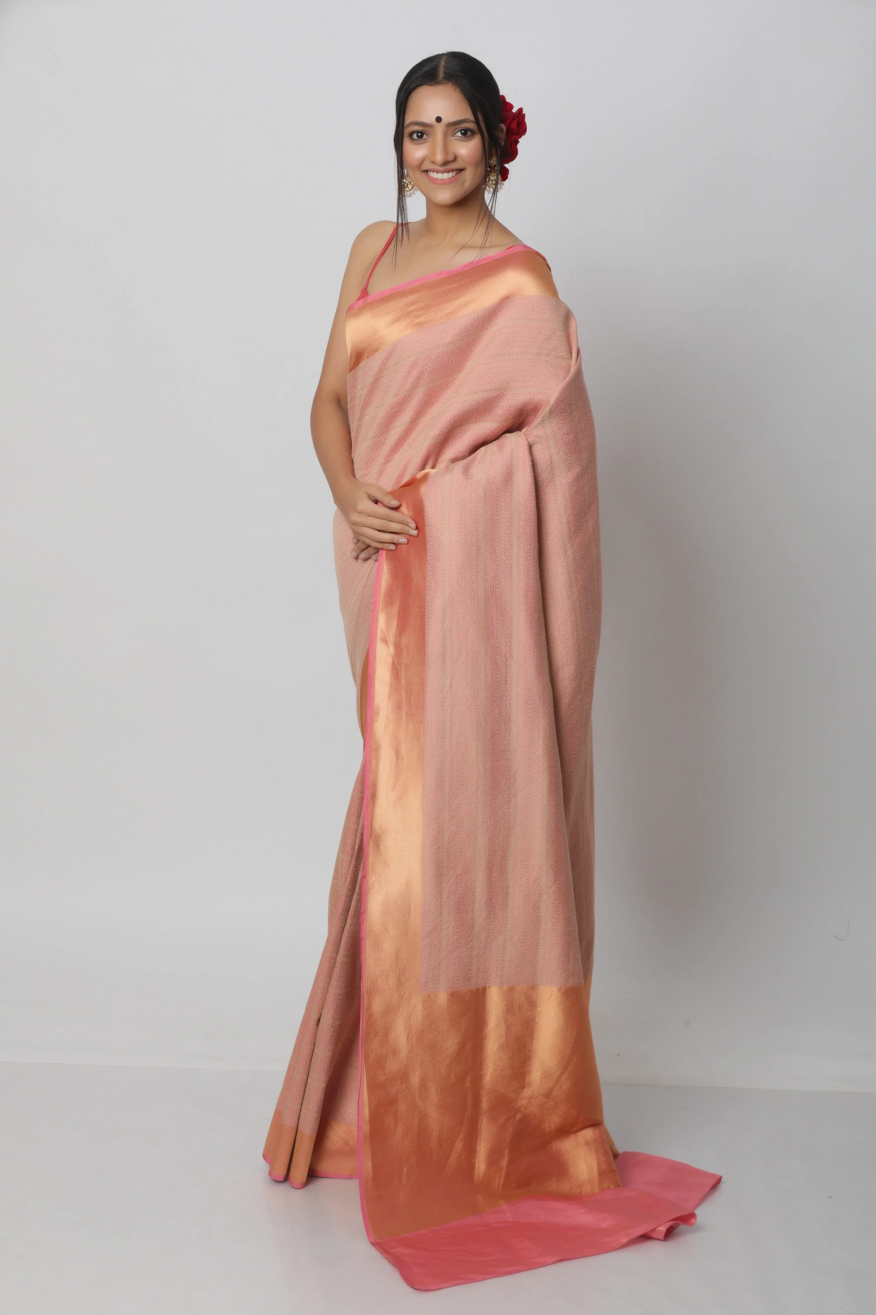 Pink Karwa Benarasi Silk Saree