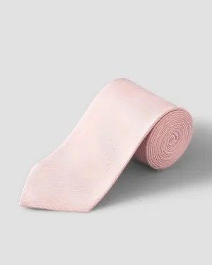PINK WOVEN SILK LINEN TIE
