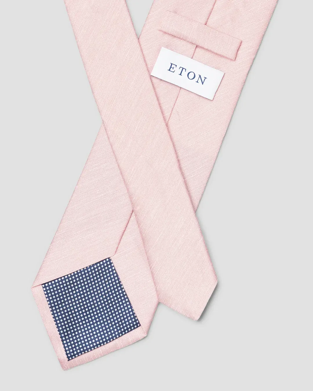 PINK WOVEN SILK LINEN TIE