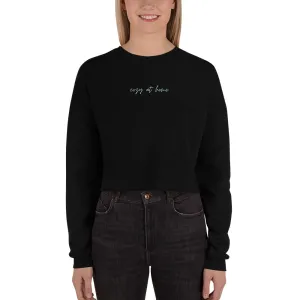 "Cozy at Home- AQUA" Crop Sweatshirt