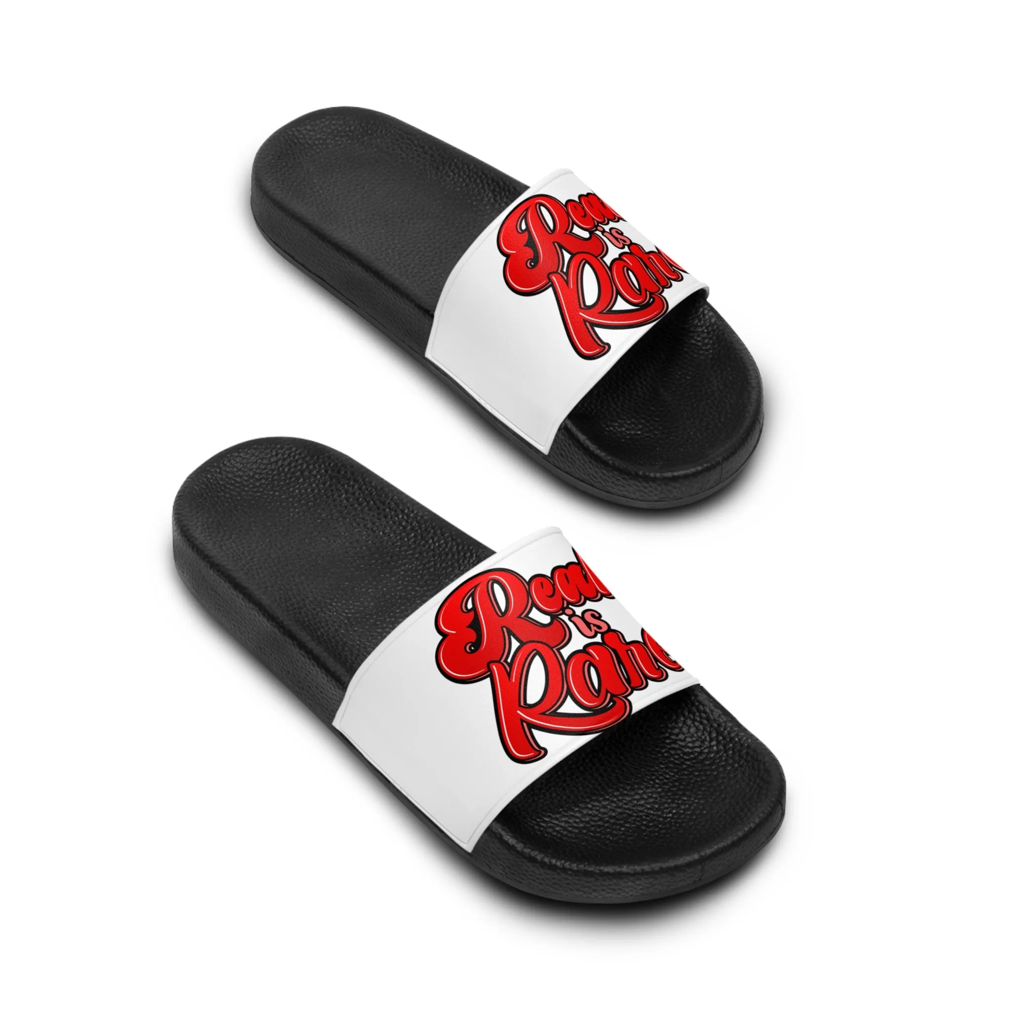 Real is rare Men's Slide Sandals (white)