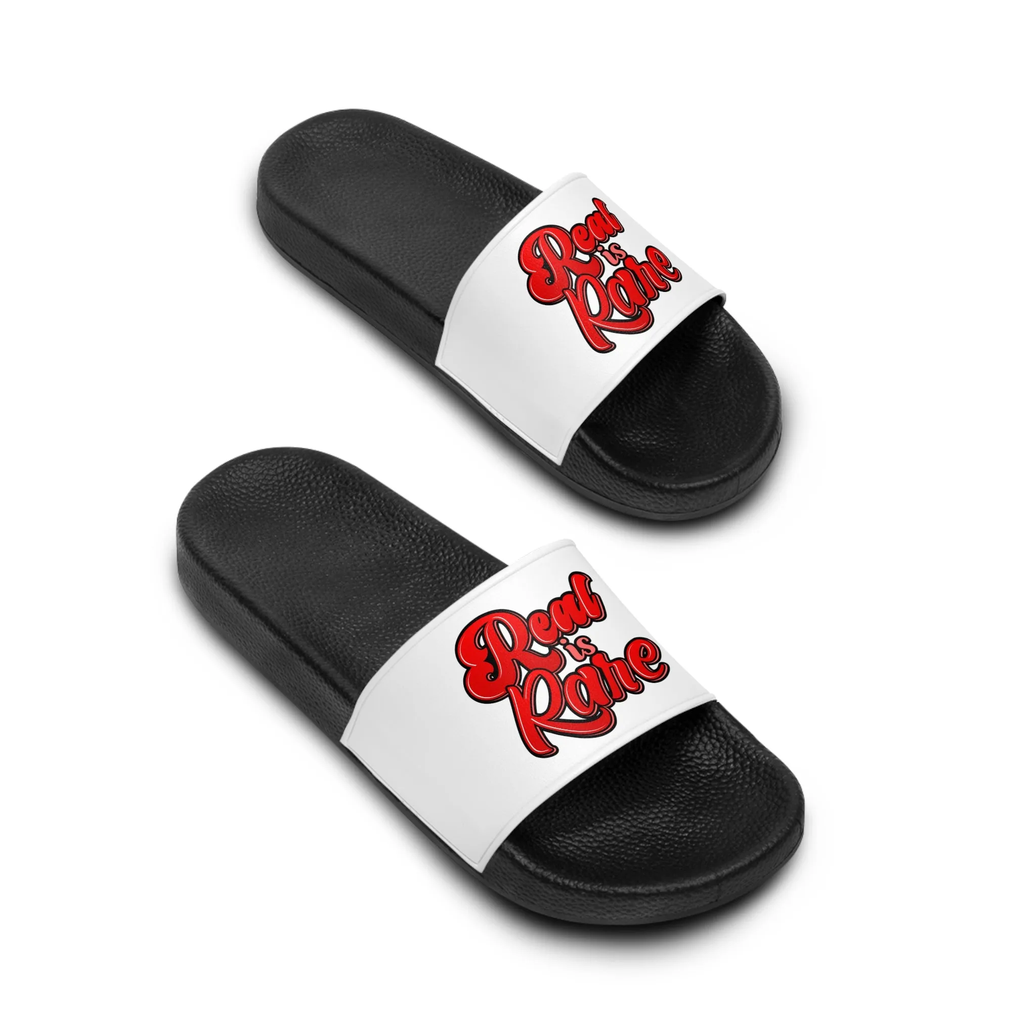 Real is rare Women's Slide Sandals (white)