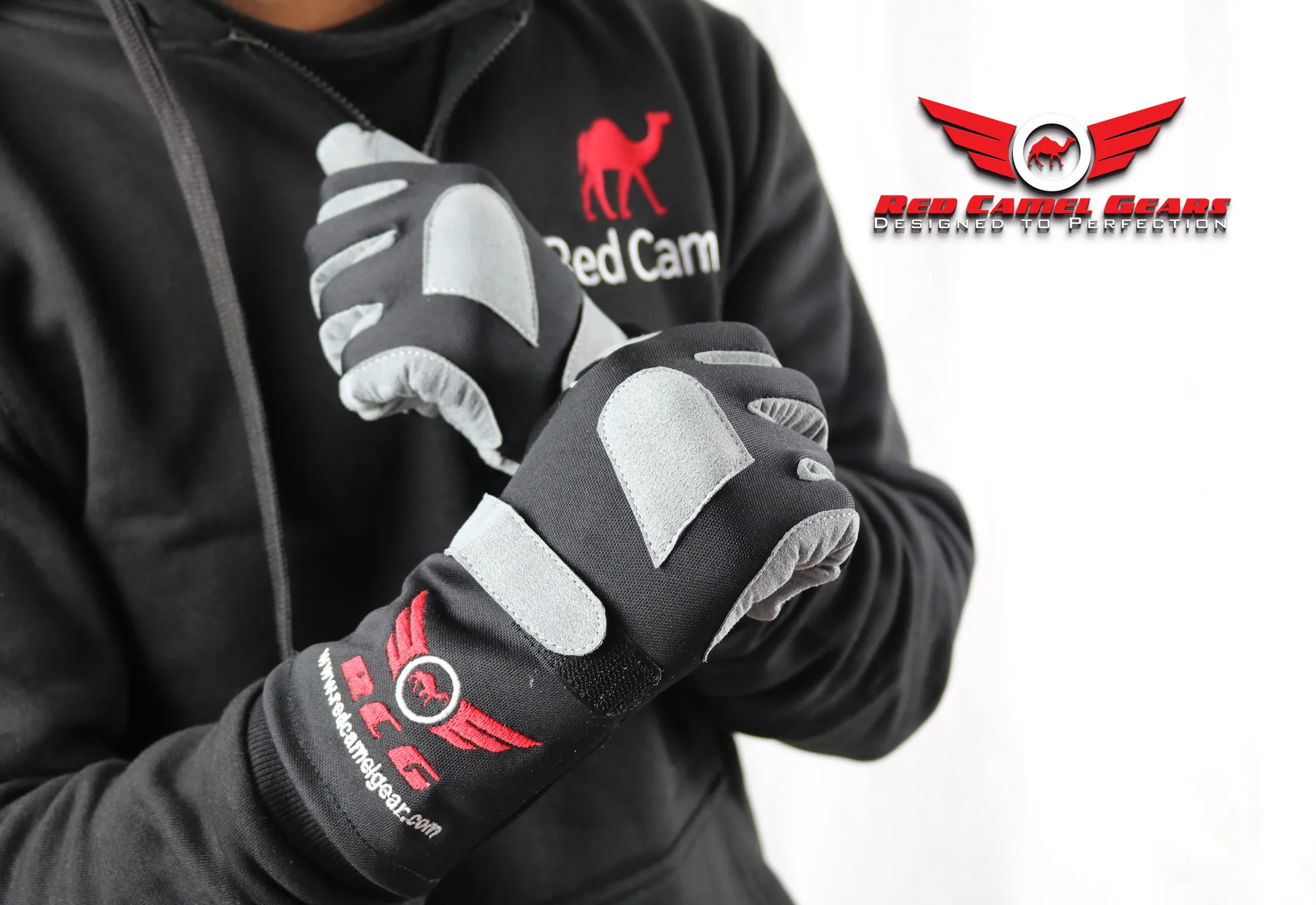 Red Camel Kart Racing Gloves 2018