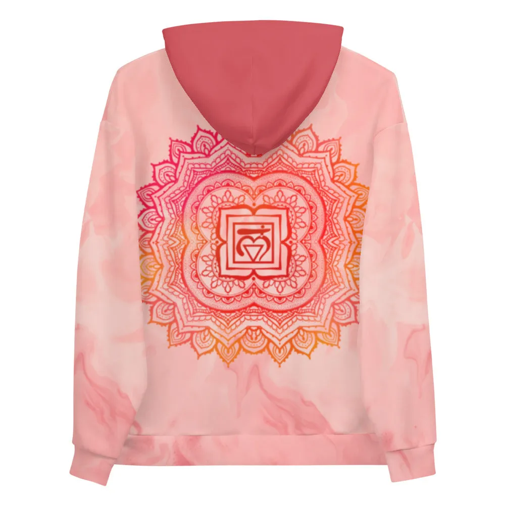 Root Chakra Mandala Unisex Hoodie by Goddess Swag