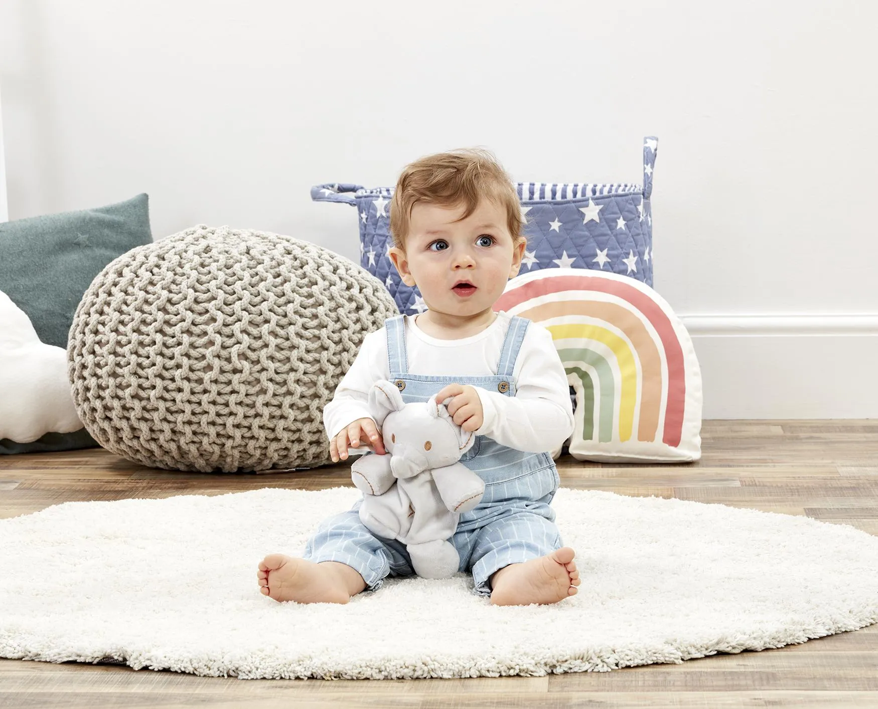 Safe & Soft Snuggle Crinkle Elephant Soft toy