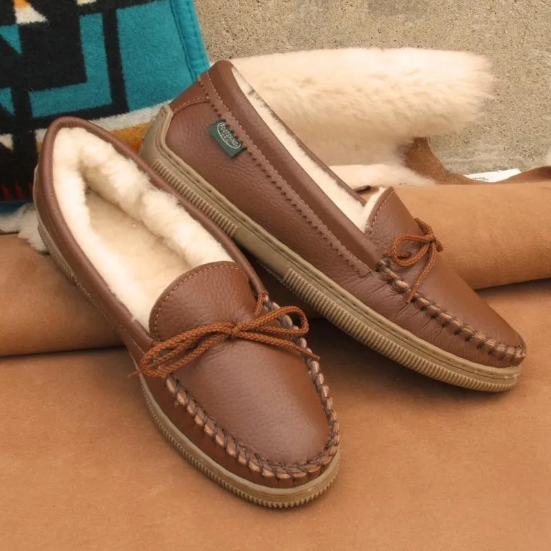 Sale: Women's Premium Rubber Sole Sheepskin Slippers Made in USA by Footskin 2200S-RS