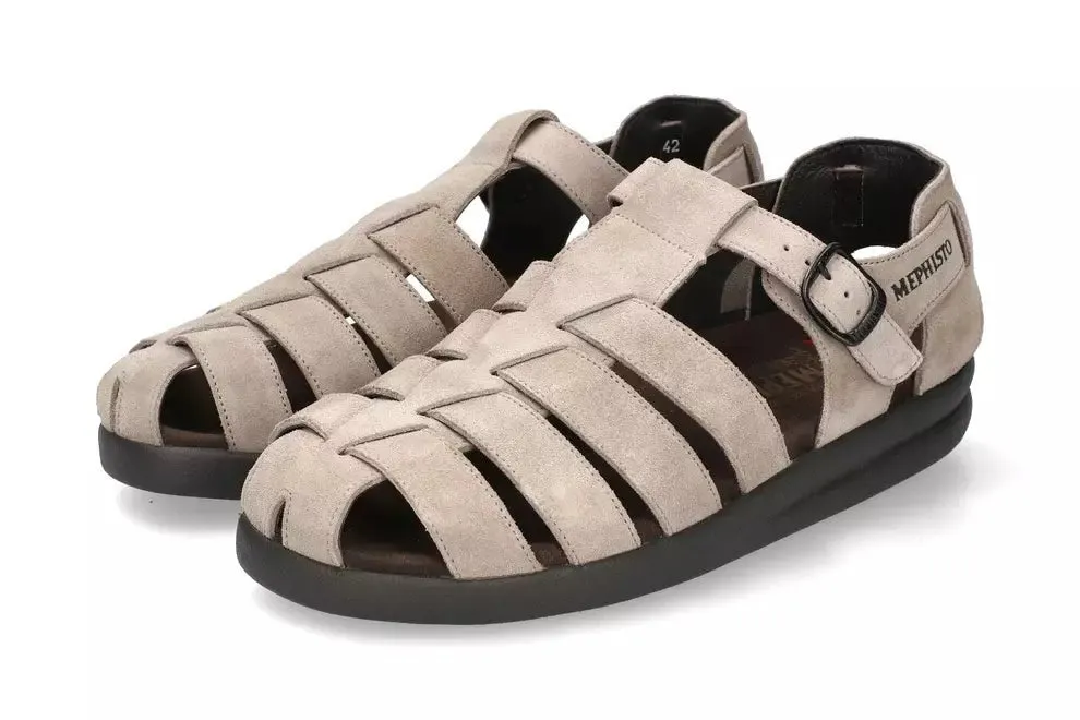 'Sam' men's semi-closed sandal - grey
