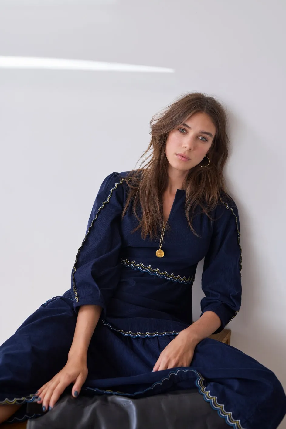 Sara Cord Dress - Midnight