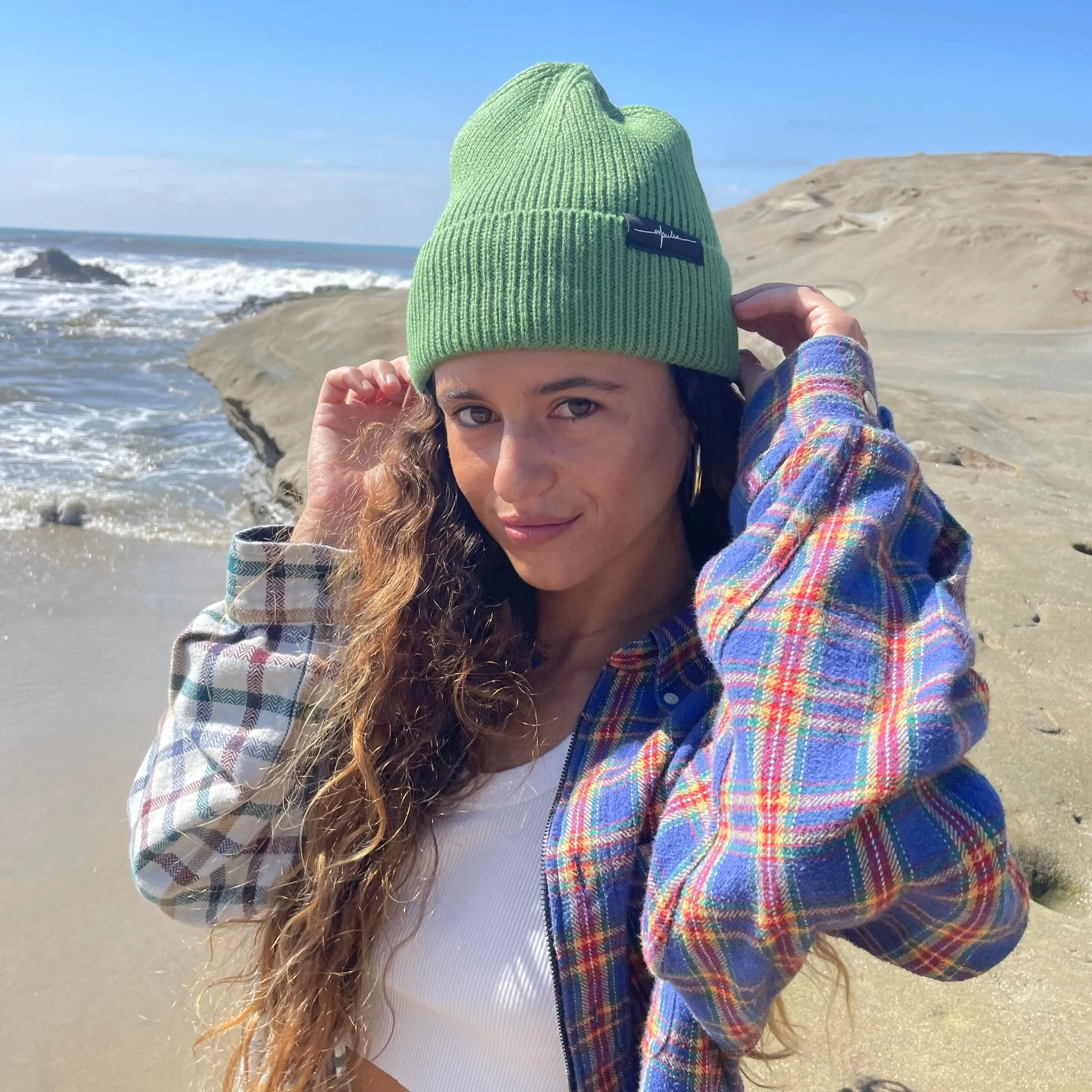 Seaweed Knit Beanie