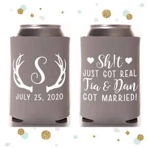 Sh!t Just Got Real - Wedding Can Cooler #125R