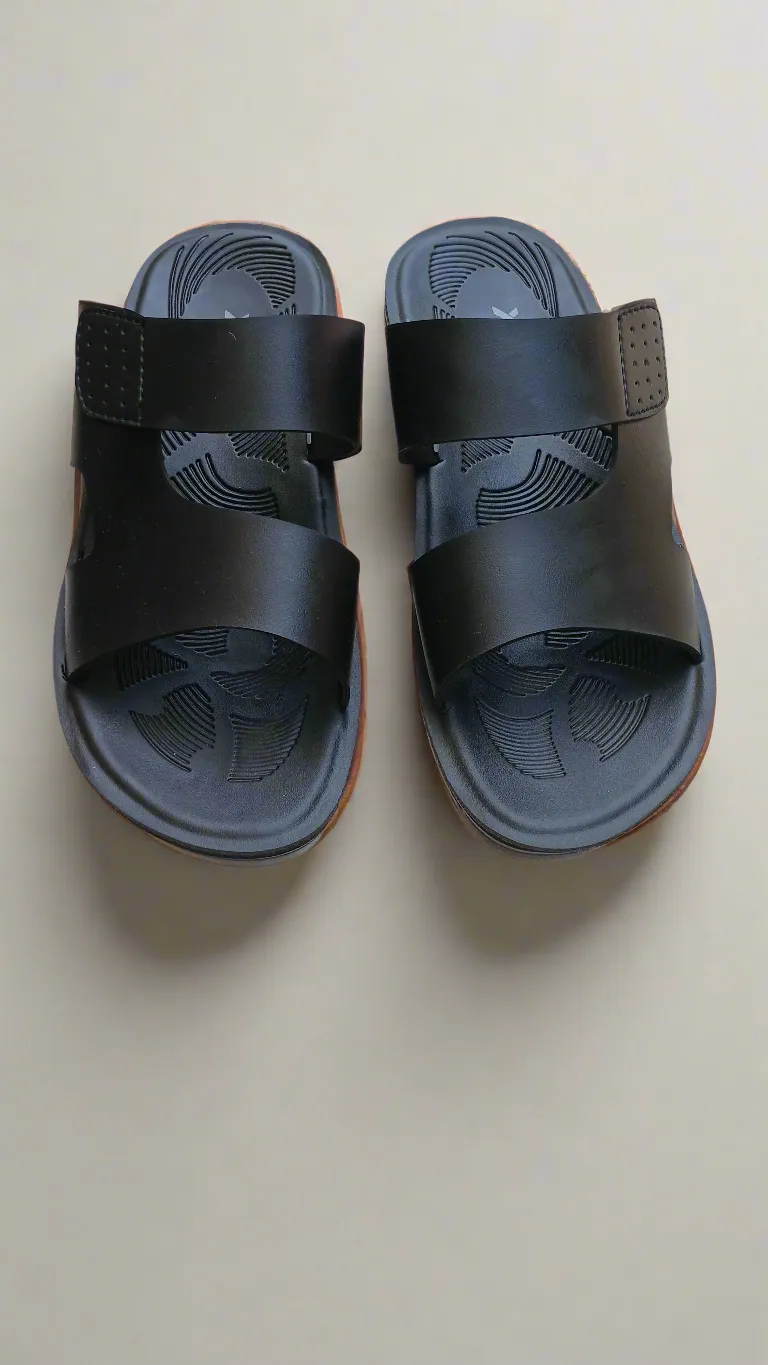 Slippers Men Elegant Black Comfort  –  EB 01