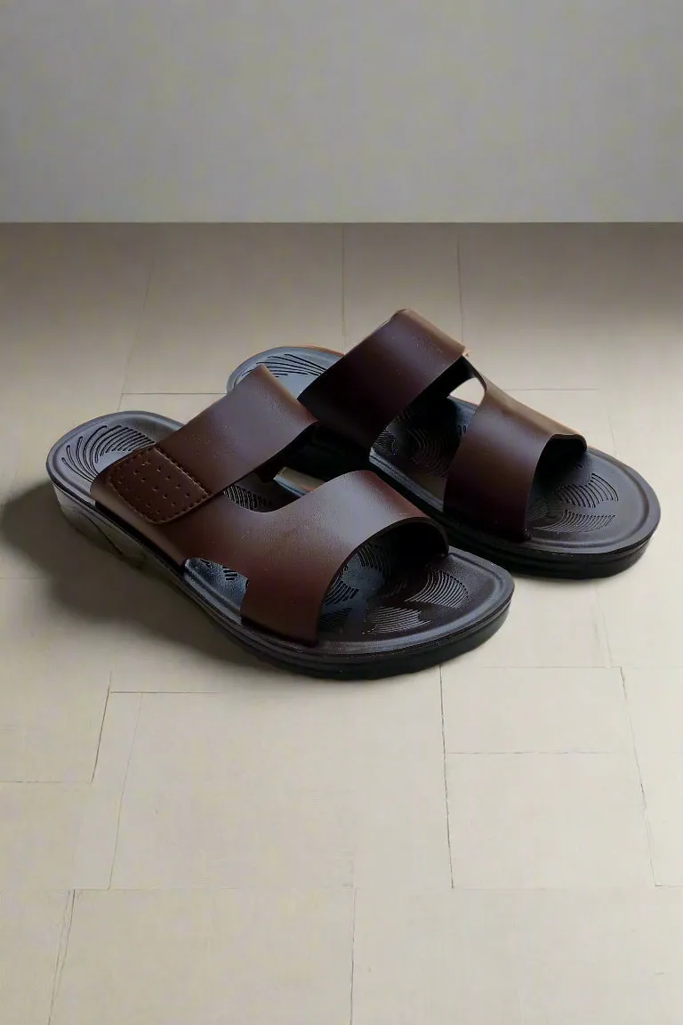 Slippers Men Elegant Brown Comfort  –  EB 01