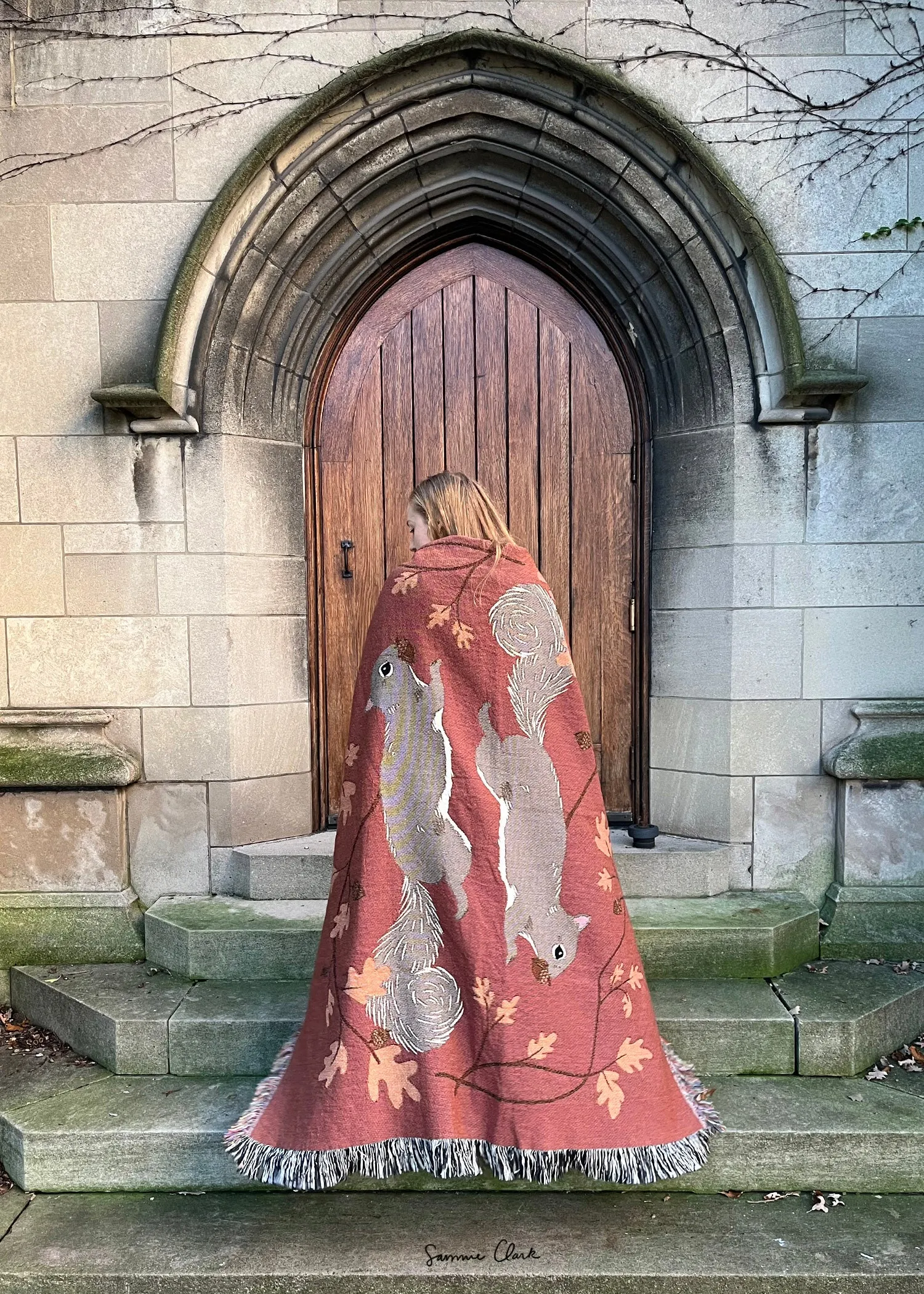 Squirrels ~ Woven Tapestry Blanket