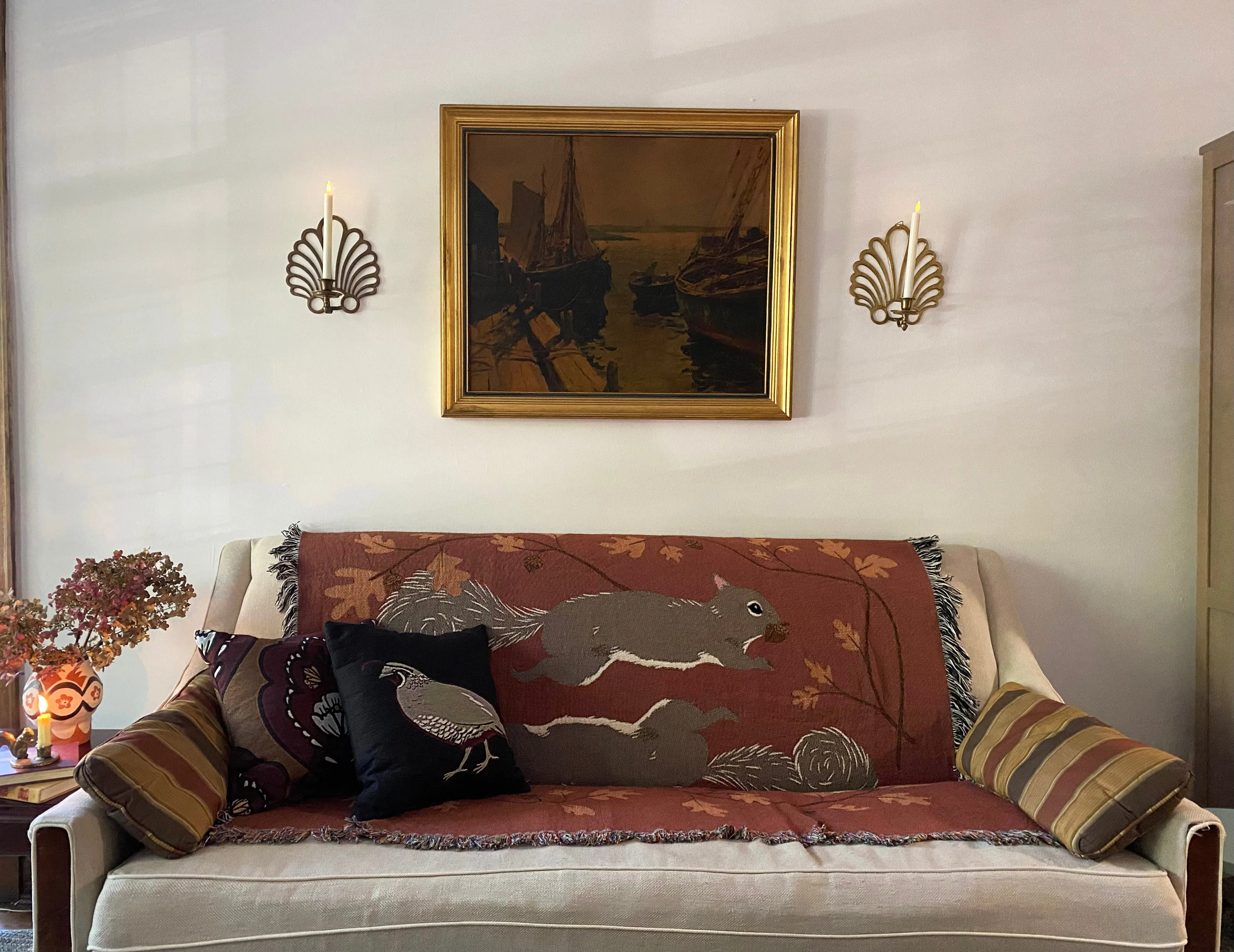 Squirrels ~ Woven Tapestry Blanket