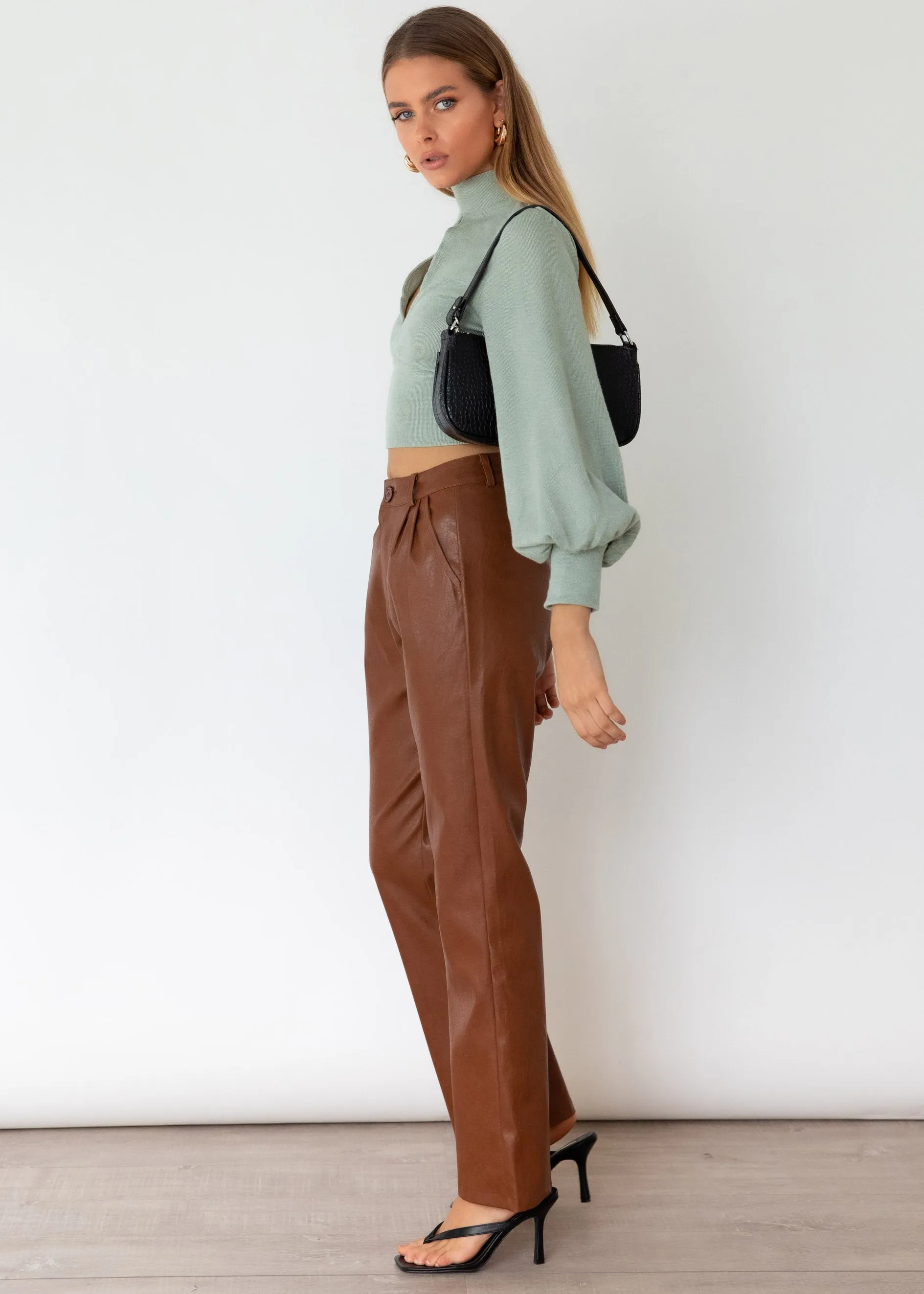 Steffi Knit Crop - Sage