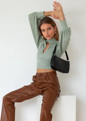 Steffi Knit Crop - Sage